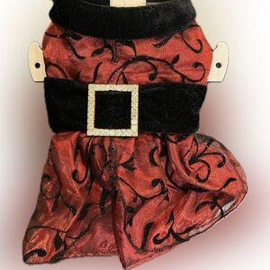 Paw Appeal Red & Black Dog Dress – X-Small (NWT)